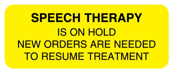 Medical Use Labels - SPEECH THERAPY