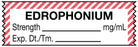 Medical Use Labels - Anesthesia Tape, Edrophonium mg/mL, 1-1/2" x 1/2"