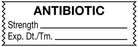 Medical Use Labels - Anesthesia Tape, Antibiotic, 1-1/2" x 1/2"