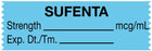 Medical Use Labels - Anesthesia Tape, Sufenta mcg/mL, 1-1/2" x 1/2"