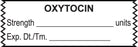 Medical Use Labels - Anesthesia Tape, Oxytocin units, 1-1/2" x 1/2"