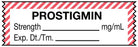 Medical Use Labels - Anesthesia Tape, Prostigmin mg/mL, 1-1/2" x 1/2"