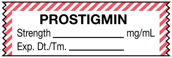 Medical Use Labels - Anesthesia Tape, Prostigmin mg/mL, 1-1/2" x 1/2"