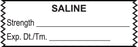 Medical Use Labels - Anesthesia Tape, Saline, 1-1/2" x 1/2"