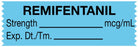 Medical Use Labels - Anesthesia Tape, Remifentanil mcg/mL, 1-1/2" x 1/2"