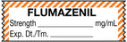 Medical Use Labels - Anesthesia Tape, Flumazenil mg/mL, Date Time Initial, 1-1/2" x 1/2"