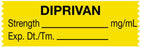 Medical Use Labels - Anesthesia Tape, Diprivan mg/mL, 1-1/2" x 1/2"