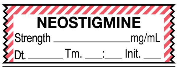 Medical Use Labels - Anesthesia Tape, NEOSTIGMINE mg/mL, DTI 1-1/2" x 1/2"