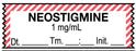 Medical Use Labels - Anesthesia Tape, Neostigmine 1 mg/mL, Date Time Initial, 1-1/2" x 1/2"