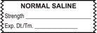 Medical Use Labels - Anesthesia Tape, Normal Saline, 1-1/2" x 1/2"