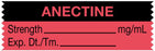 Medical Use Labels - Anesthesia Tape, Anectine mg/mL, 1-1/2" x 1/2"