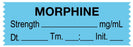 Medical Use Labels - Anesthesia Tape, Morphine mg/mL, Date Time Initial, 1-1/2" x 1/2"