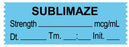 Medical Use Labels - Anesthesia Tape, Sublimaze mcg/mL, Date Time Initial, 1-1/2" x 1/2"