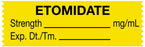 Medical Use Labels - Anesthesia Tape, Etomidate mg/mL, 1-1/2" x 1/2"