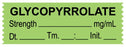 Medical Use Labels - Anesthesia Tape, Glycopyrrolate mg/mL, Date Time Initial, 1-1/2" x 1/2"