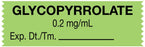 Medical Use Labels - Anesthesia Tape, Glycopyrrolate 0.2 mg/mL, 1-1/2" x 1/2"