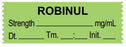 Medical Use Labels - Anesthesia Tape, ROBINUL mg/mL, DTI 1-1/2" x 1/2"