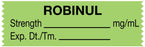 Medical Use Labels - Anesthesia Tape, Robinul mg/mL, 1-1/2" x 1/2"