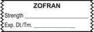 Medical Use Labels - Anesthesia Tape, Zofran, 1-1/2" x 1/2"