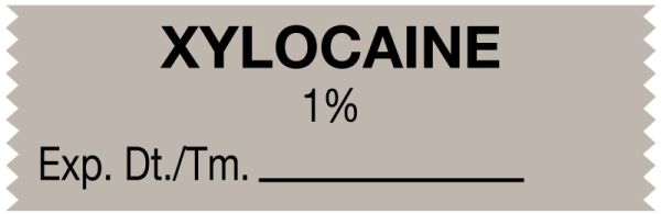 Medical Use Labels - Anesthesia Tape, Xylocaine 1% , 1-1/2" x 1/2"