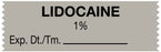 Medical Use Labels - Anesthesia Tape, Lidocaine 1%, 1-1/2" x 1/2"