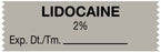 Medical Use Labels - Anesthesia Tape, Lidocaine 2%, 1-1/2" x 1/2"