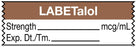 Medical Use Labels - Anesthesia Tape, Labetalol mcg/mL, 1-1/2" x 1/2"