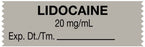 Medical Use Labels - Anesthesia Tape, Lidocaine 20 mg/mL, 1-1/2" x 1/2"