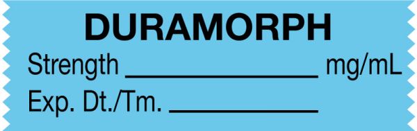 Medical Use Labels - Anesthesia Tape, Duramorph mg/mL, 1-1/2" x 1/2"