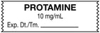 Medical Use Labels - Anesthesia Tape, Protamine 10 mg/mL, 1-1/2" x 1/2"