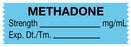 Medical Use Labels - Anesthesia Tape, Methadone mg/mL , 1-1/2" x 1/2"