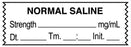 Medical Use Labels - Anesthesia Tape, Normal Saline mg/mL, , Date Time Initial, 1-1/2" x 1/2"