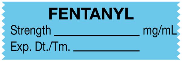 Medical Use Labels - Anesthesia Tape, Fentanyl mg/mL, 1-1/2" x 1/2"