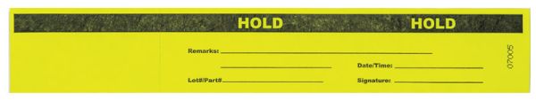 Medical Use Labels - HOLD Tyvek Status Band,12" x 2"