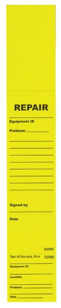 Medical Use Labels - REPAIR Tyvek Status Band, 12" x 2"