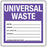 Medical Use Labels - Universal Waste Label, 4x4