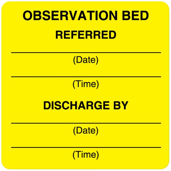 Medical Use Labels - Medical Observation Label, 2-1/2" x 2-1/2"