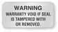 Medical Use Labels - Silver VOID Security Label, 1-1/2" x 3/4"