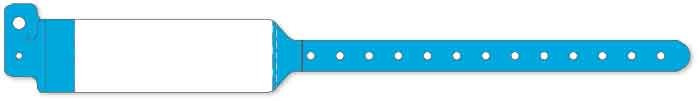 Adult Plastic ID Wristband, 11.75" x 1.25", Blue