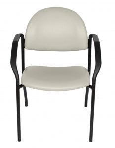 UMF Medical Side Chairs - Guest Side Chair with Arms and Wall Saver Legs, 300 lb. Weight Capacity, River Rock - 114265