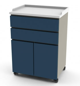 UMF Medical Treatment and Supply Cabinets - 2-Drawer, 2-Door Mobile Treatment Cabinet - 6214