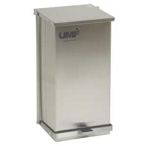 UMF Medical Foot Operated Waste Cans - Foot-Operated Waste Can, 48 qt., Stainless Steel - SS1475