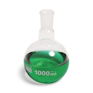 United Scientific Supplies, Inc. Flat- and Round-Bottom Boiling Flasks with Ground Glass Joints - Flat-Bottom Boiling Flask with Ground Glass Joint, 1000 mL - FFB058-1000