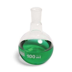 United Scientific Supplies, Inc. Flat- and Round-Bottom Boiling Flasks with Ground Glass Joints - Flat-Bottom Boiling Flask with Ground Glass Joint, 100 mL - FFB058-100