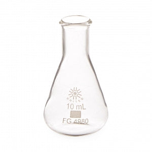 United Scientific Narrow-Mouth Glass Erlenmeyer Flasks - Narrow-Mouth Erlenmeyer Flask, Borosilicate Glass, 10 mL - FG4980-10