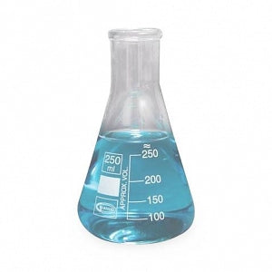 United Scientific Narrow-Mouth Glass Erlenmeyer Flasks - Narrow-Mouth Erlenmeyer Flask, Borosilicate Glass, 250 mL - FG4980-250