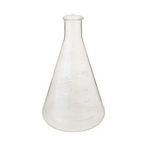 United Scientific Narrow-Mouth Glass Erlenmeyer Flasks - Narrow-Mouth Erlenmeyer Flask, Borosilicate Glass, 3000 mL - FG4980-3000