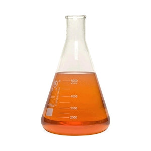 United Scientific Narrow-Mouth Glass Erlenmeyer Flasks - Narrow-Mouth Erlenmeyer Flask, Borosilicate Glass, 5000 mL - FG4980-5000