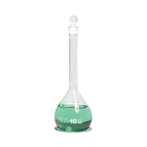 United Scientific Class B Volumetric Flasks with Glass Stopper - Volumetric Flask with Glass Stopper, Class B Glass, 10mL - FG5641-10