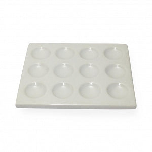 United Scientific Porcelain Spot Plate - SPOT PLATE, PORCELAIN, 3 WELLS, EA - JSC003